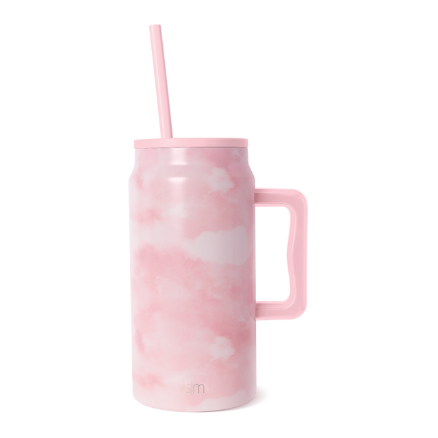 Soft pink and cream colored product with watercolor-like pattern, featuring gradations from pale blush to deeper rose tones.