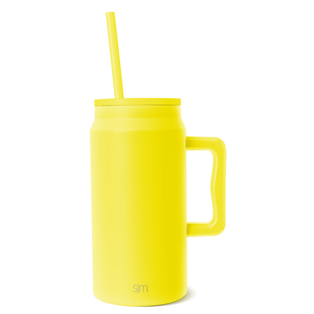 Bright lemon yellow shirt against white background