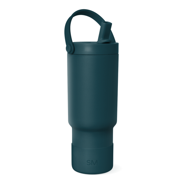 Deep teal matte water bottle with subtle gradient, darker at base transitioning lighter toward top.