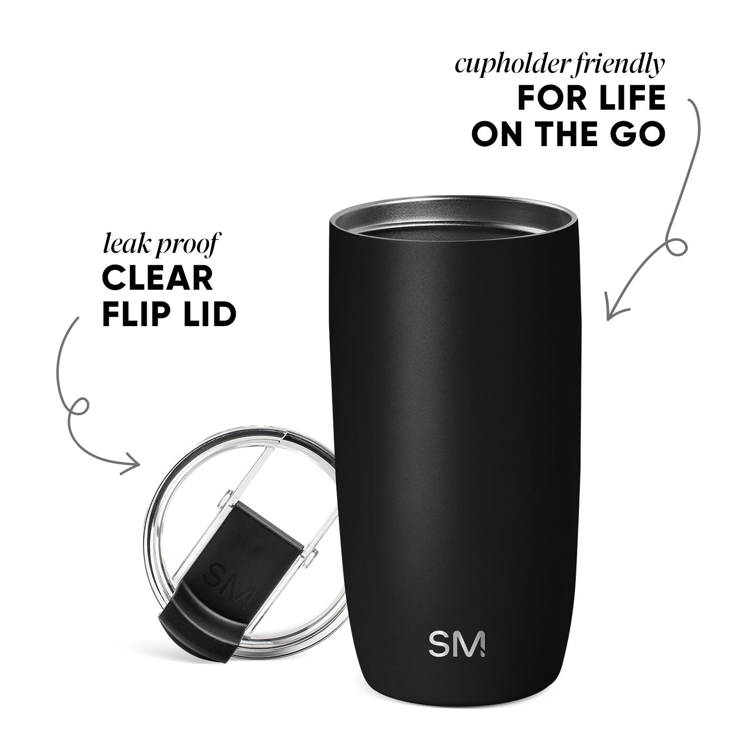 Yul'sです Collegiate Voyager Tumbler with Clear Flip Lid & Straw – Simple Modern