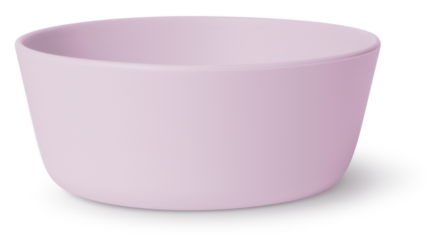Soft pale lavender pink product on white background
