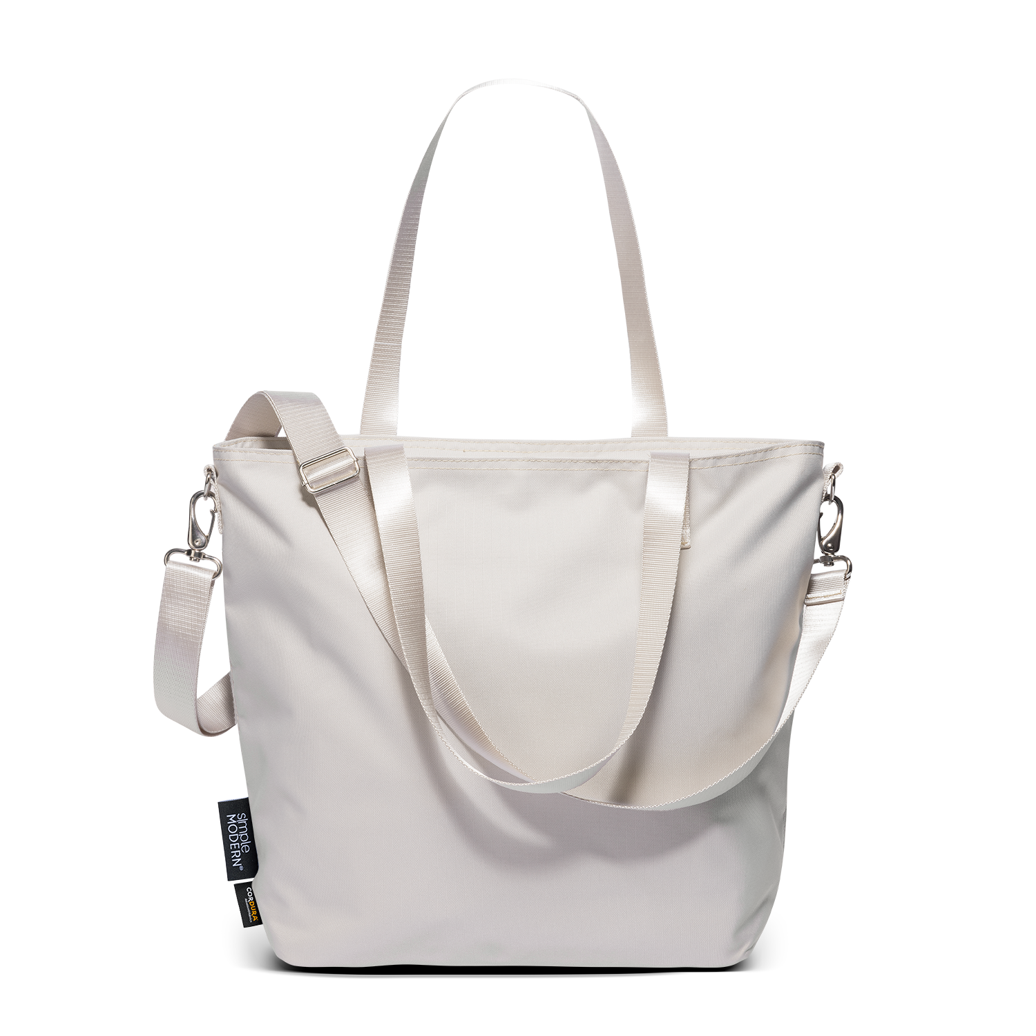 Simple Modern Tote Bag for Women | Work Laptop Tote Bags | Shoulder Bag with Crossbody Strap and Pockets Water-Resistant | 22 Almond Birch