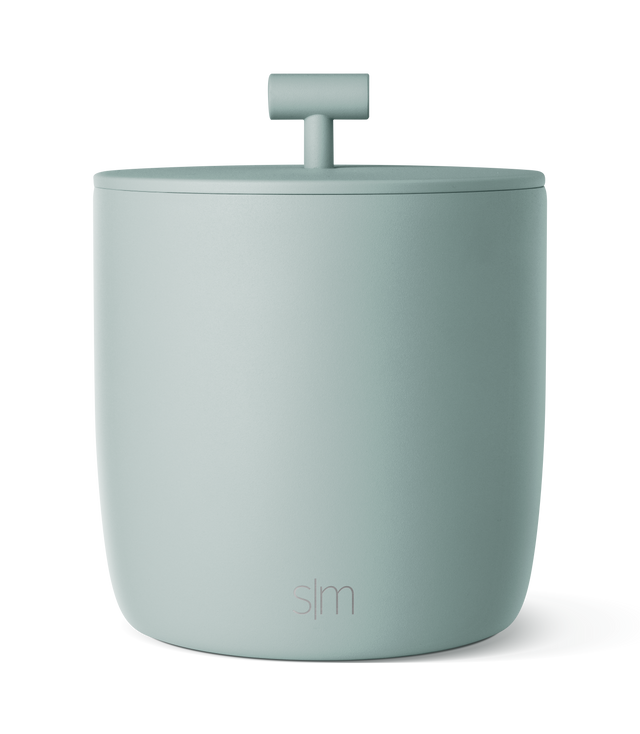 Sage green insulated container with grayish undertones, featuring a calm seafoam-adjacent color palette, model ICE-100-SGS.