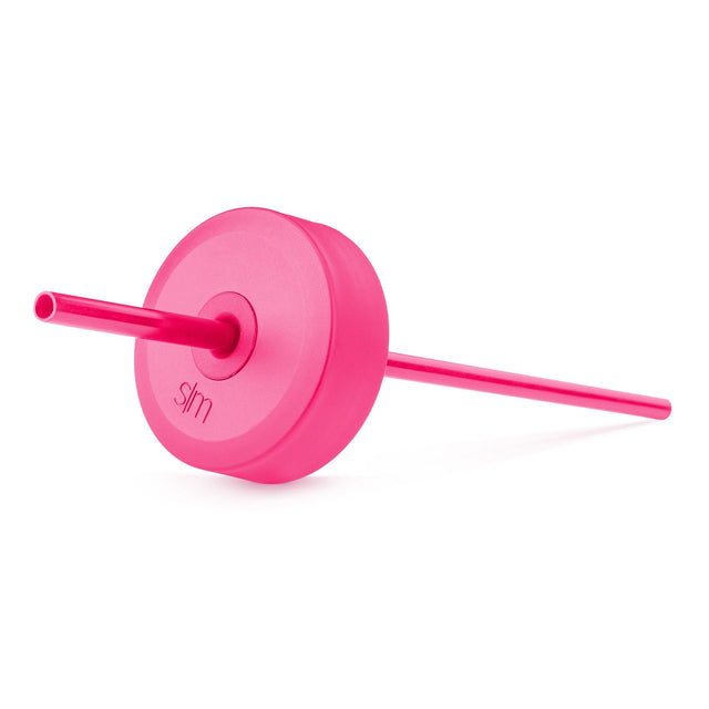 Vibrant hot pink or magenta product against a clean off-white background, providing high contrast for visibility and accessibility